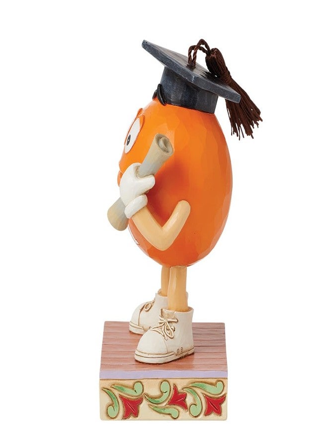 Enesco M&M's by Jim Shore M&M Orange Character with Graduation Cap Figurine- Stone Resin Hand Painted Crafted Collectible M&M Candy Figurines Home Decor Statue, 4.65 Inch - Image 5