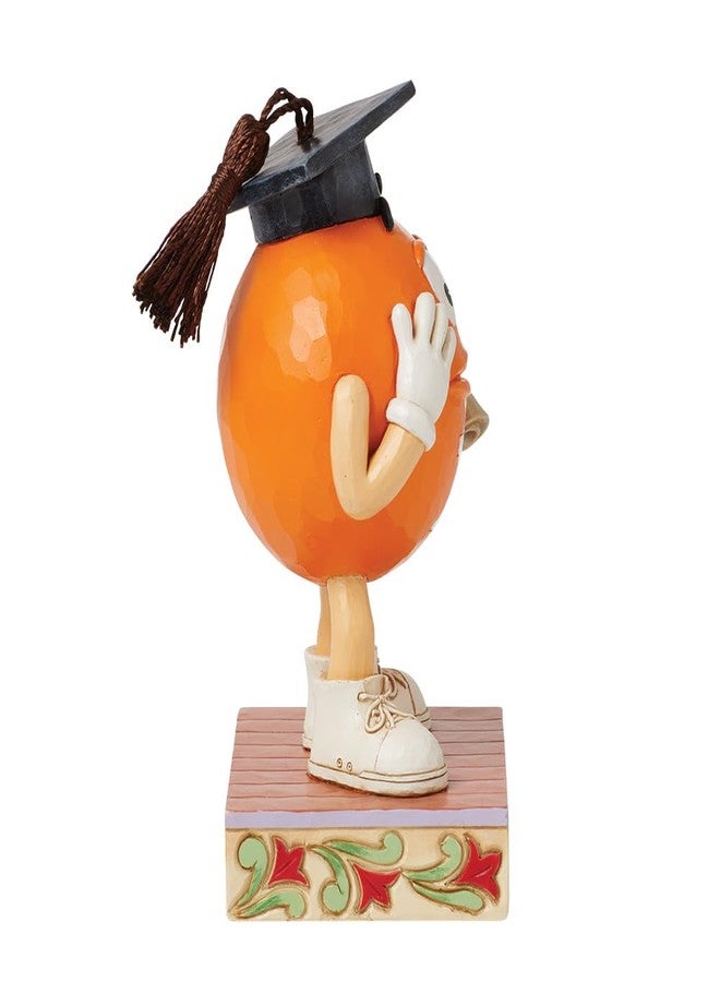 Enesco M&M's by Jim Shore M&M Orange Character with Graduation Cap Figurine- Stone Resin Hand Painted Crafted Collectible M&M Candy Figurines Home Decor Statue, 4.65 Inch - Image 4