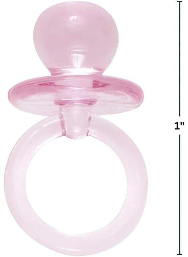 Unique Crystal Pacifiers Baby Shower Favors 18-Pieces, Pink - Image 2