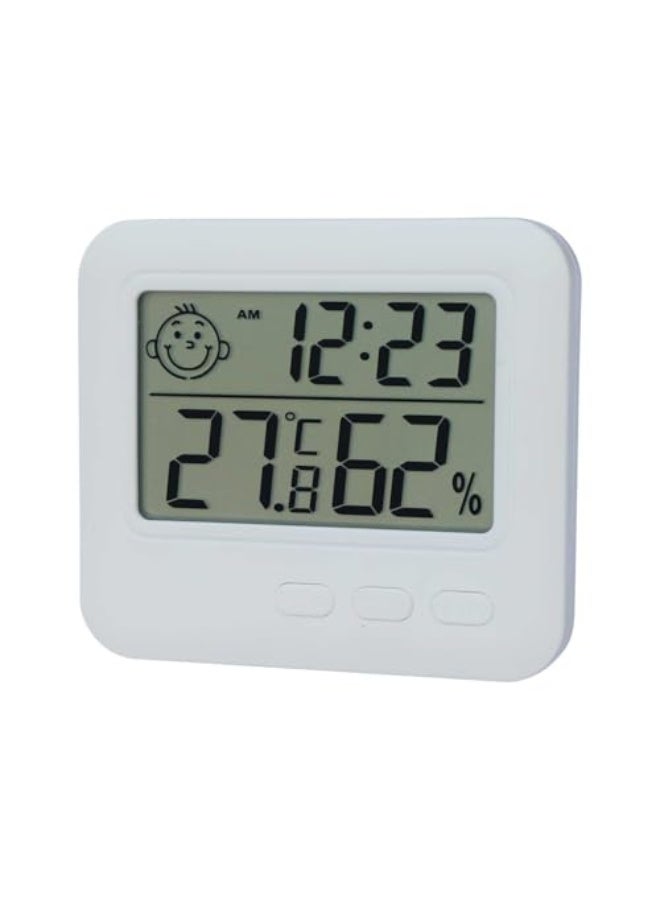 Redbingo Indoor Temperature, Humidity, and Time Monitor with Large LCD Display and Alarm - Image 1