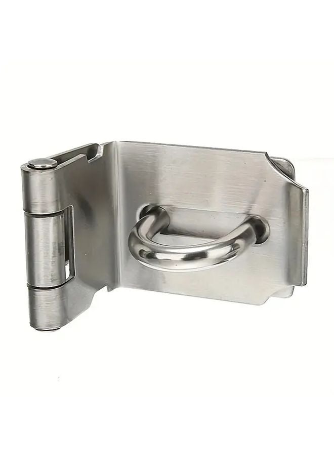 1 Set Silvery Heavy Duty Stainless Steel Gate Hasp Lock Rust Resistant Outdoor Security - Image 5