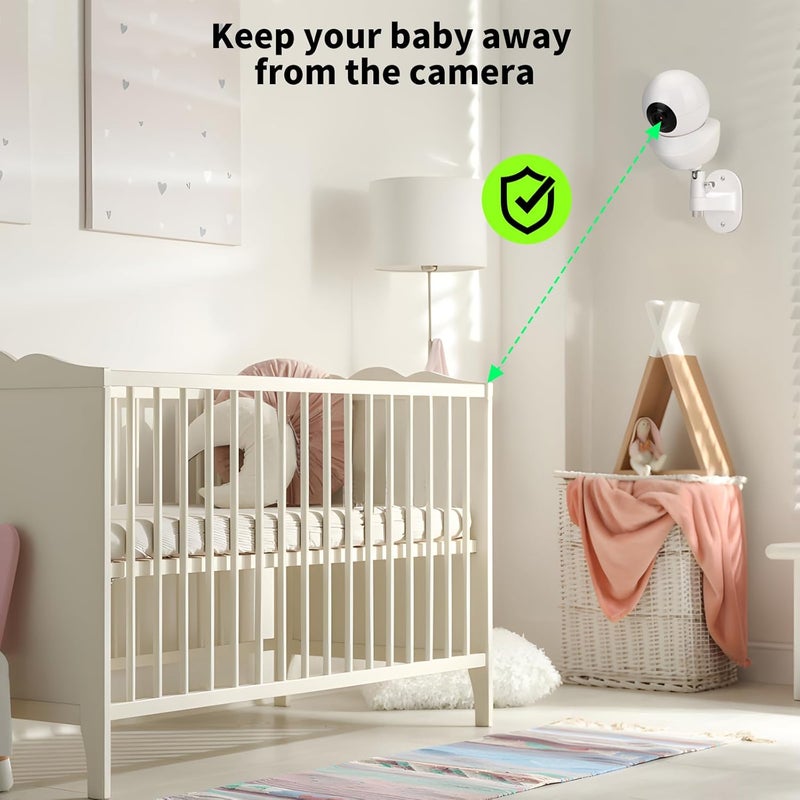 wochel Baby Monitor Wall Mount Compatible with Babysense V43HDS2V24RVBM55TXMax View Baby Monitor Adjustable Baby Monitor Holder Perfect View Angle and Easy Installation Without Drilling - Image 3