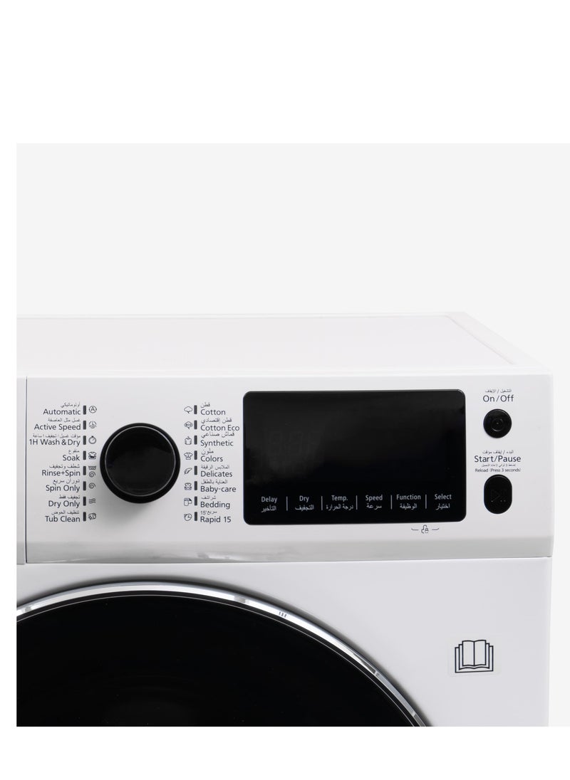 UGINE - Ugine Automatic Washing Machine, Front Load, 10 KG, 100% Thermal Drying, Inverter, Energy Saving, White - UWMC10W - Image 1