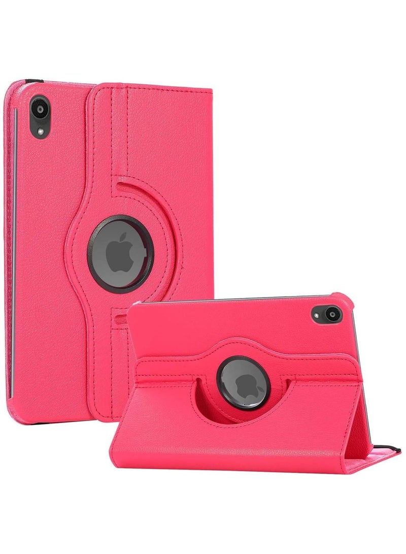 iPad Mini 6 (الجيل السادس 8.3 بوصة) - غطاء خلفي واقٍ بحامل دوار 360 درجة، لجهاز iPad Mini 6 2021 موديل وردي - Image 1