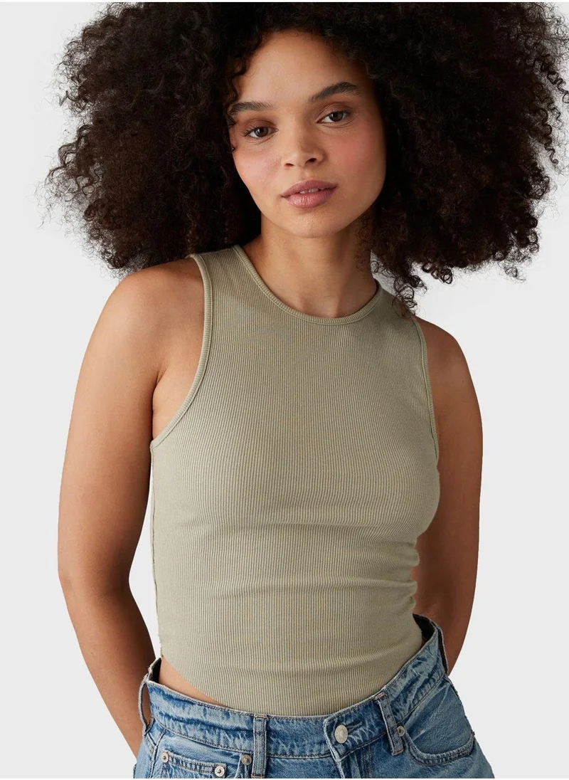 American Eagle Crew Neck Knitted Tank Top
