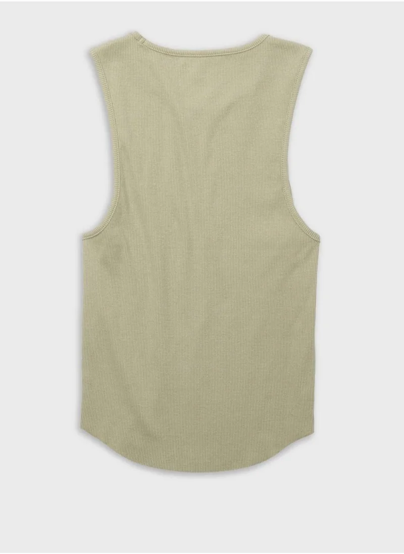 American Eagle Crew Neck Knitted Tank Top