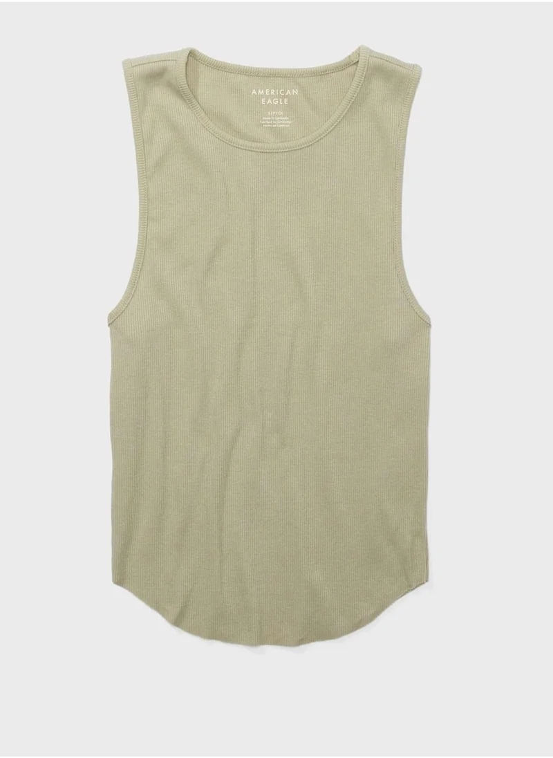 American Eagle Crew Neck Knitted Tank Top