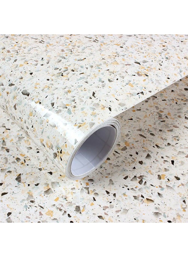 MelunMer Glossy Granite Paper for Countertops Marble Peel and Stick Wallpaper 15.7” ×118” Kitchen Marble Contact Paper Granite Self Adhesive Removable Wallpaper for Bathroom Waterproof Easy to Install & Clean - Image 1