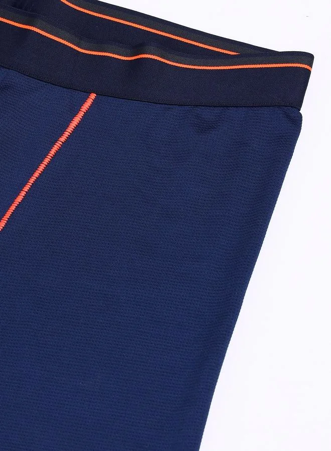 Technosport Technosport Blue Solid 4-Way Stretch Trunks