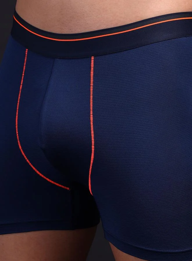 Technosport Technosport Blue Solid 4-Way Stretch Trunks