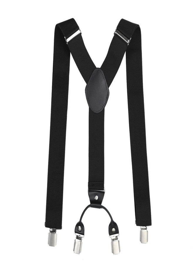 MASONEE Suspenders for Men Heavy Duty Mens Suspenders for Work Adjustable Men'Suspenders for Jeans Tuxedo Dress, Black_01, 1.4inch_wide - Image 1