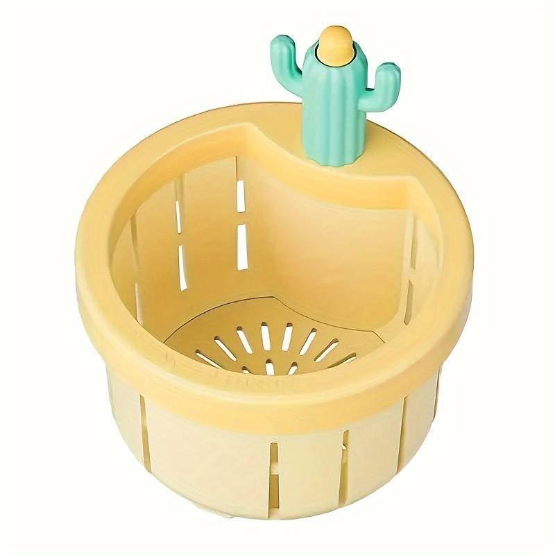 Fayby Kitchen Sink Drain Strainer Creative Cactus Sink Drain Strainer Removable Sink Drain Strainer with Openable Bottom Universal Sink Drain Strainer Prevents Clogging 1Psc - Image 1