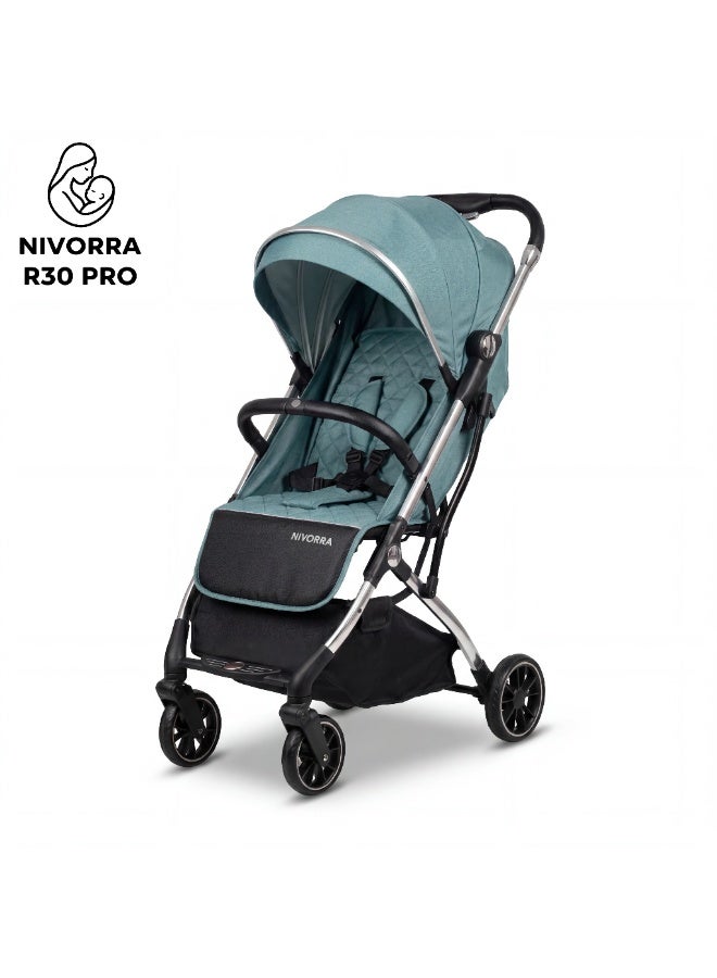 Nivorra Premium Lightweight Baby Stroller with Aluminum Frame, Leather Handle & Compact Travel Fold – Multi-Position Reclining Seat & Storage Basket - Image 1