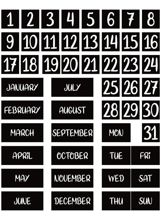 Oppaxf 50Pack Magnetic Fridge Calendar - Magnetic Days of The Week and Months Calendar with Dates Indicators for Office and Refrigerator - Image 1