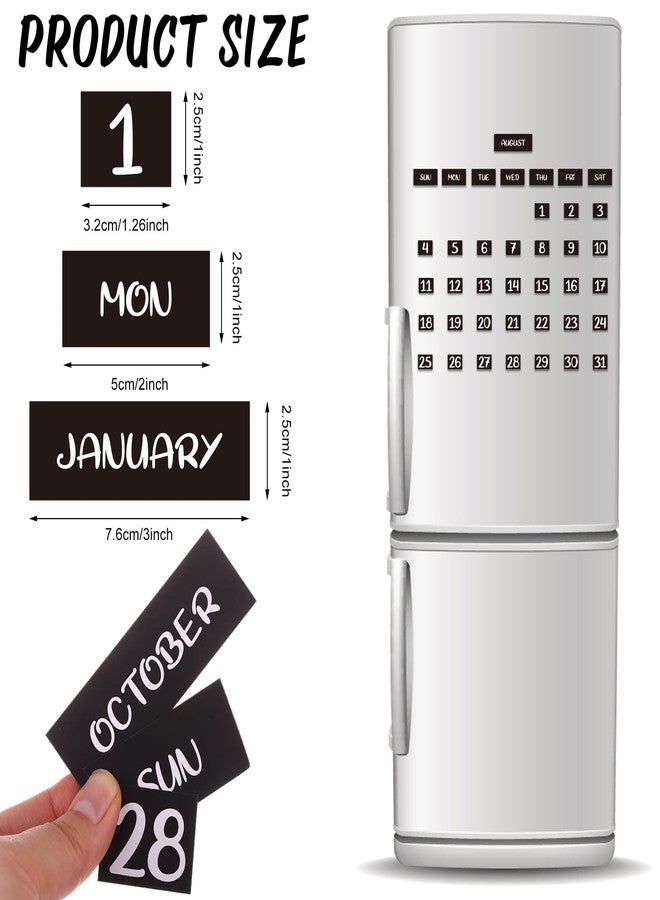 Oppaxf 50Pack Magnetic Fridge Calendar - Magnetic Days of The Week and Months Calendar with Dates Indicators for Office and Refrigerator - Image 2