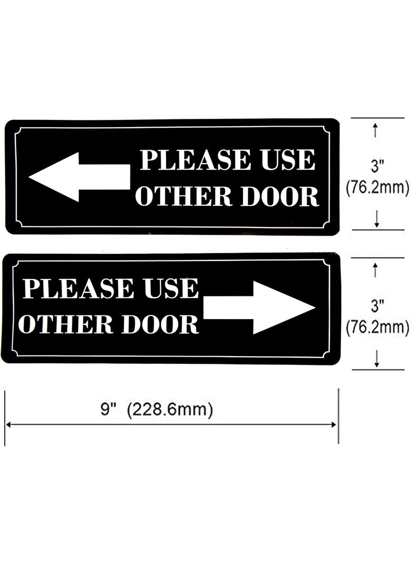ESPLANADE eSplanade Please USE Other DoorDifferent Door Sign Sticker Decal  Easy to Mount Weather Resistant Long Lasting Ink Size 9 x 3  - Image 2