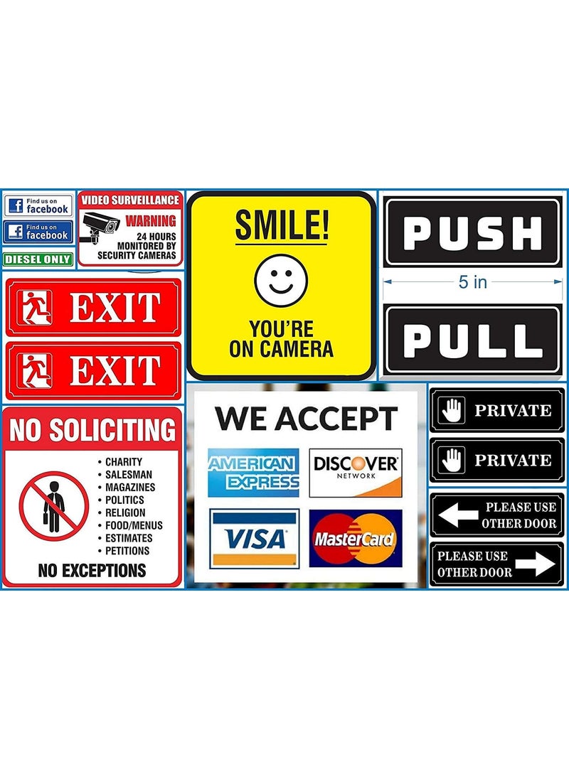 ESPLANADE eSplanade Please USE Other DoorDifferent Door Sign Sticker Decal  Easy to Mount Weather Resistant Long Lasting Ink Size 9 x 3  - Image 3