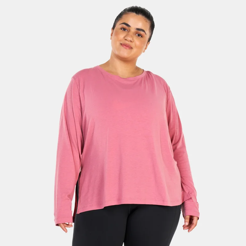 Nike Women's Yoga Dri-FIT Long Sleeves T-Shirt (Plus Size)