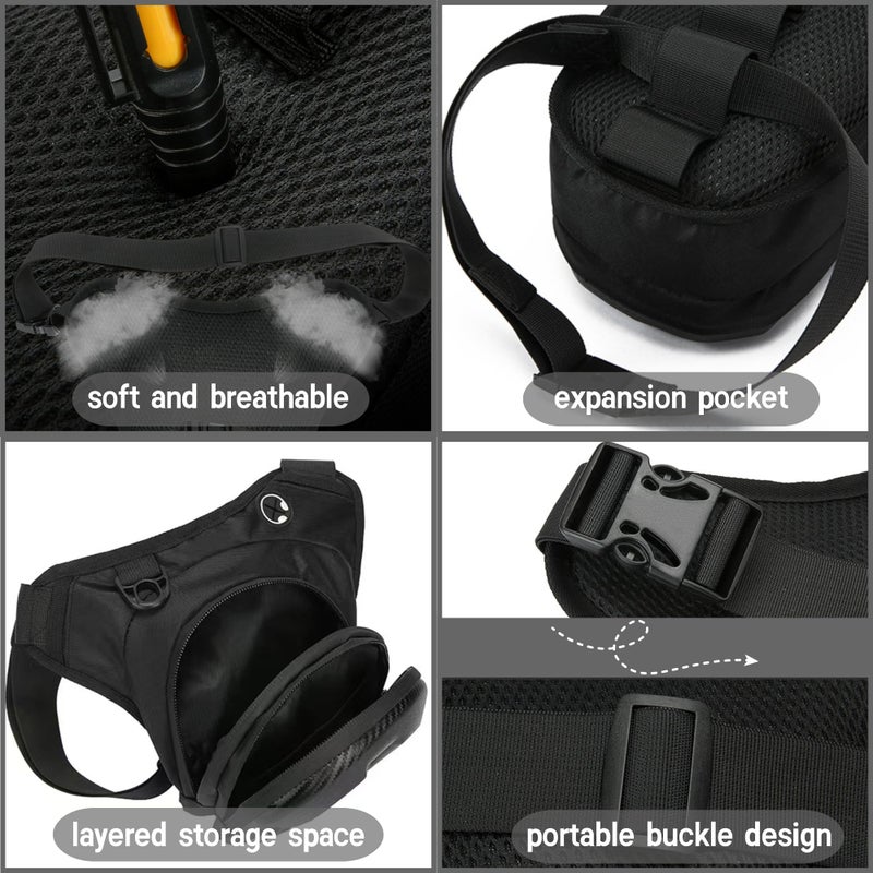 Riomhorry Motorcycle Leg Bag, Thigh Bag for Men Women, Water-Resistant Drop Leg Pouch with Adjustable and Removable Strap, Hands-Free Storage for Motorcycle Accessories, Cycling Hiking, Camping, Fishing - Image 5