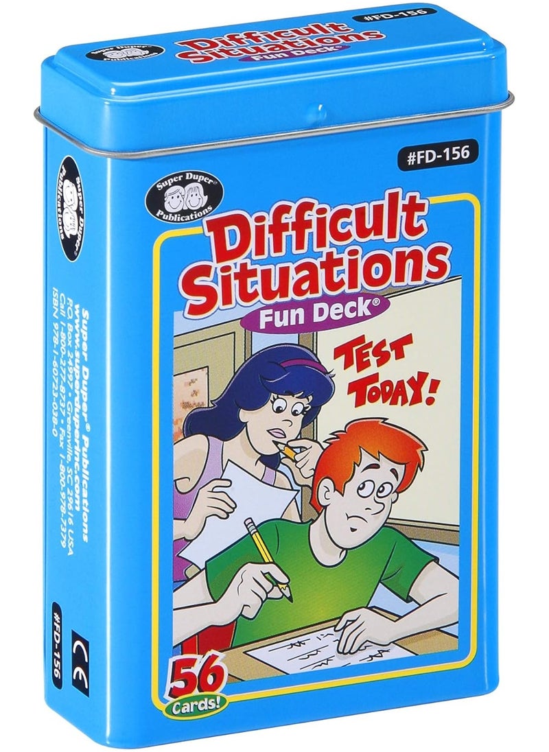 Super Duper Publications Super Duper Publications | Difficult Situations Fun Deck | Social Skills and Safety Flash Cards | Educational Learning Materials for Children  - Image 1