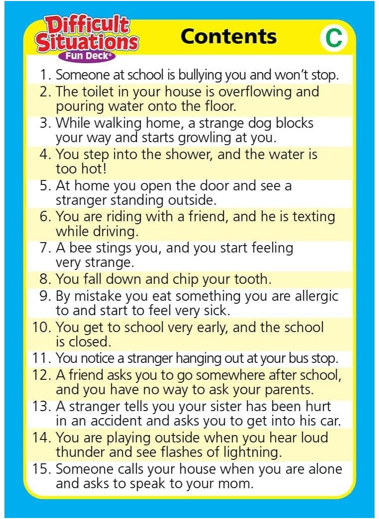 Super Duper Publications Super Duper Publications | Difficult Situations Fun Deck | Social Skills and Safety Flash Cards | Educational Learning Materials for Children  - Image 3