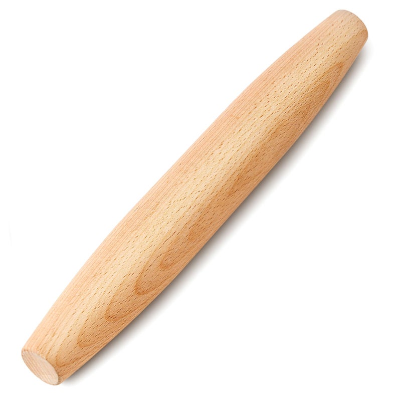 Tuyotue French Rolling Pin for Baking - Tuyotue 7.9 Inches Beech Wood Tapered Rolling Pin Dough Roller for Pizza Dough, Pie Crust Cookie Fondant Dumpling - Image 1