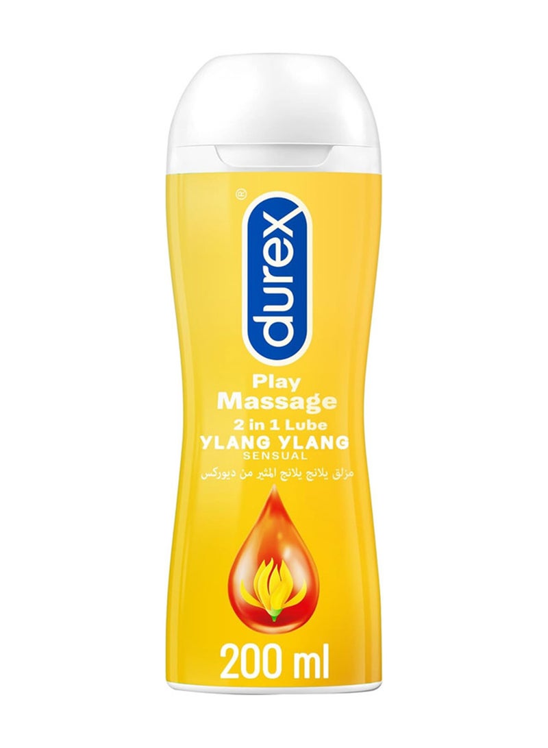 Durex Play Massage 2 in 1 Intimate Lubrication with Sensual Ylang Ylang Gel 200ml - Image 1