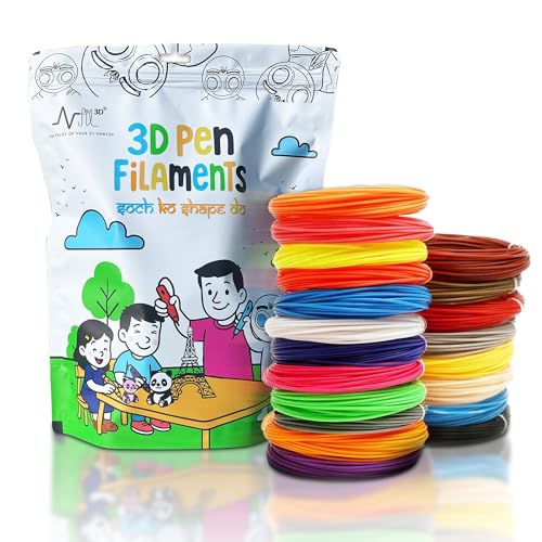 NFIL3D 6pcs Multicolor Filament of 3D Pen 5Meter Each | 3D Pen Refill | Compatible with All 3D Pens Filament | 1.75mm | (Set of 5Pcs) + 1Free Refill - Image 4