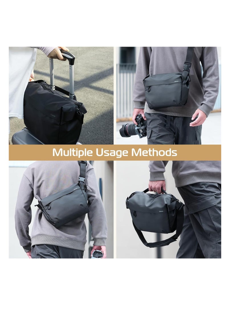 ULANZI Versatile Camera Sling & Shoulder Bag (6L) – Spacious Crossbody DSLR Travel Bag for Photography, Fits Sony, Canon & Mirrorless Cameras – Stylish, Lightweight & Portable (Black) - Image 2