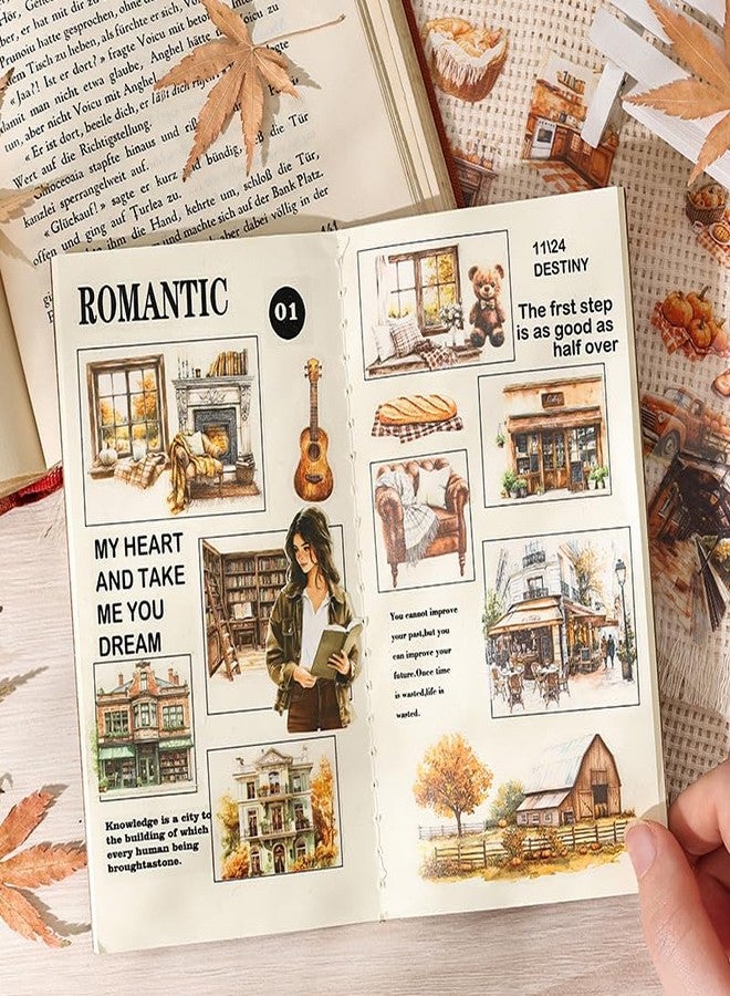 SAMVARDHAN Seasonal Aesthetic Girl Seasons Sticker Set - 100 Pcs Decorative Scrapbooking Stickers for Journaling, Planners, DIY Crafts & Art Projects (Autumn Moon and Long Love) - Image 5