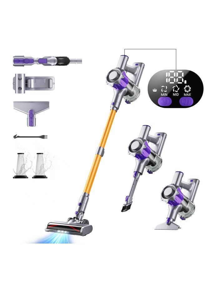 MBYULO Cordless Vacuum Cleaner, 450W 40Kpa Powerful Stick Vacuum, Up to 50Mins Rechargeable Battery, Vacuum Cleaners for Home Anti-Tangled Lightweight Handheld for Hardwood Floor, Carpets, Pet Hair - Image 1