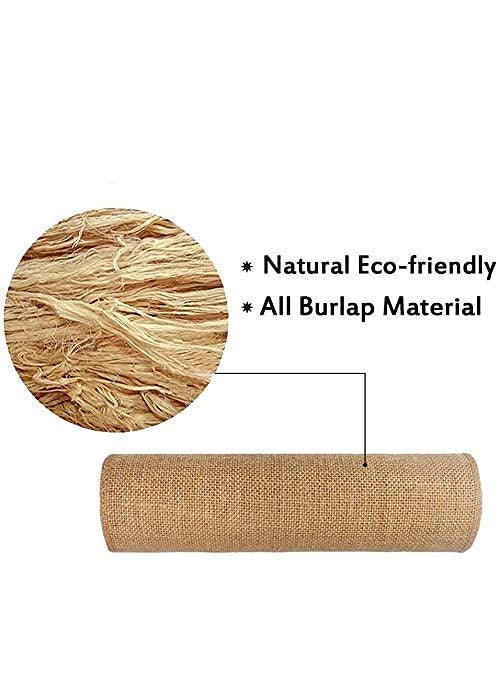 Elysian Elysian Table Jute Runner Fabric Ribbon for Making Jute Bags Handmade Wedding Christmas New Year Decoration Burlap Fabric Roll for DIY Crafts Width 1 Meter 39 Inch Length 2 Meter  - Image 5