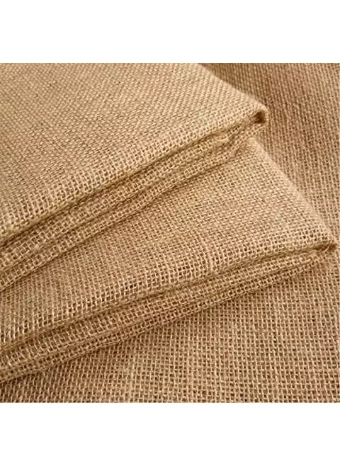 Elysian Elysian Table Jute Runner Fabric Ribbon for Making Jute Bags Handmade Wedding Christmas New Year Decoration Burlap Fabric Roll for DIY Crafts Width 1 Meter 39 Inch Length 2 Meter  - Image 1