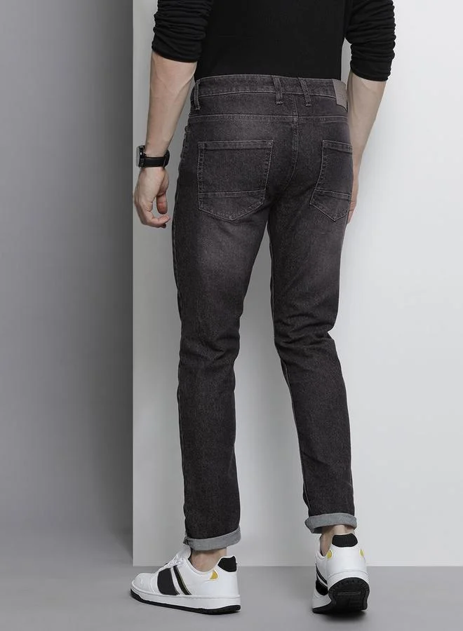 The Indian Garage Co The Indian Garage Co Men Mid Rise Slim Fit Stretchable Jeans