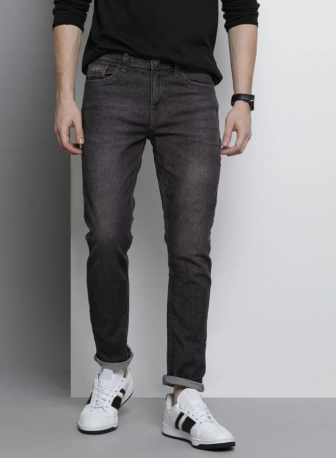The Indian Garage Co Men Mid Rise Slim Fit Stretchable Jeans