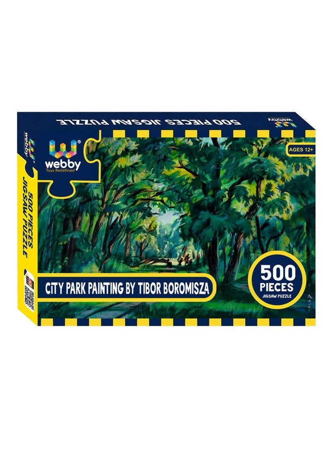 Webby City Park Painting by Tibor Boromisza Jigsaw Puzzle, 500 Pieces - Image 1