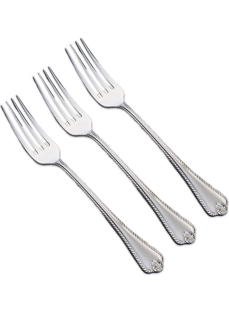 Nehir - Fulya Satin Set of 6 Dessert Forks - Image 1