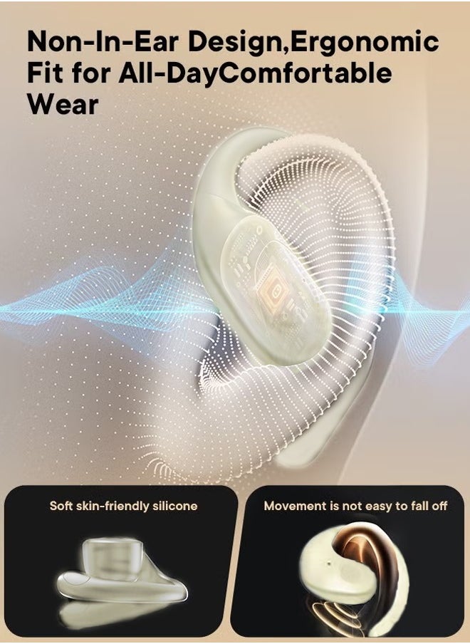 AI Translation Support Bluetooth Headphones PRO - High-Quality Wireless Earbuds - Compatible with iPhone, Android, and Computers - White