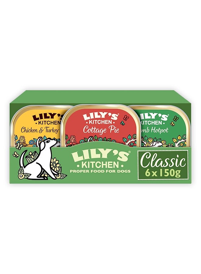 ليلي كيتشن طعام الكلاب الرطب من كلاسيك دينرز - عبوة متعددة - 150 غرام (عبوة من 6 قطع) - Image 1