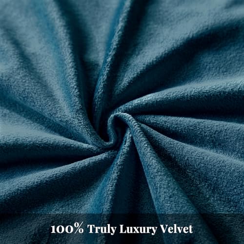 WARMDERN Blue Flannel Velvet Duvet Cover King Size Duvet Cover Bedding Sets, 3pcs Ultra Soft Luxury Textured Modern Crystal Velvet Duvet Covers with Zipper Closure(Blue, King) - Image 4