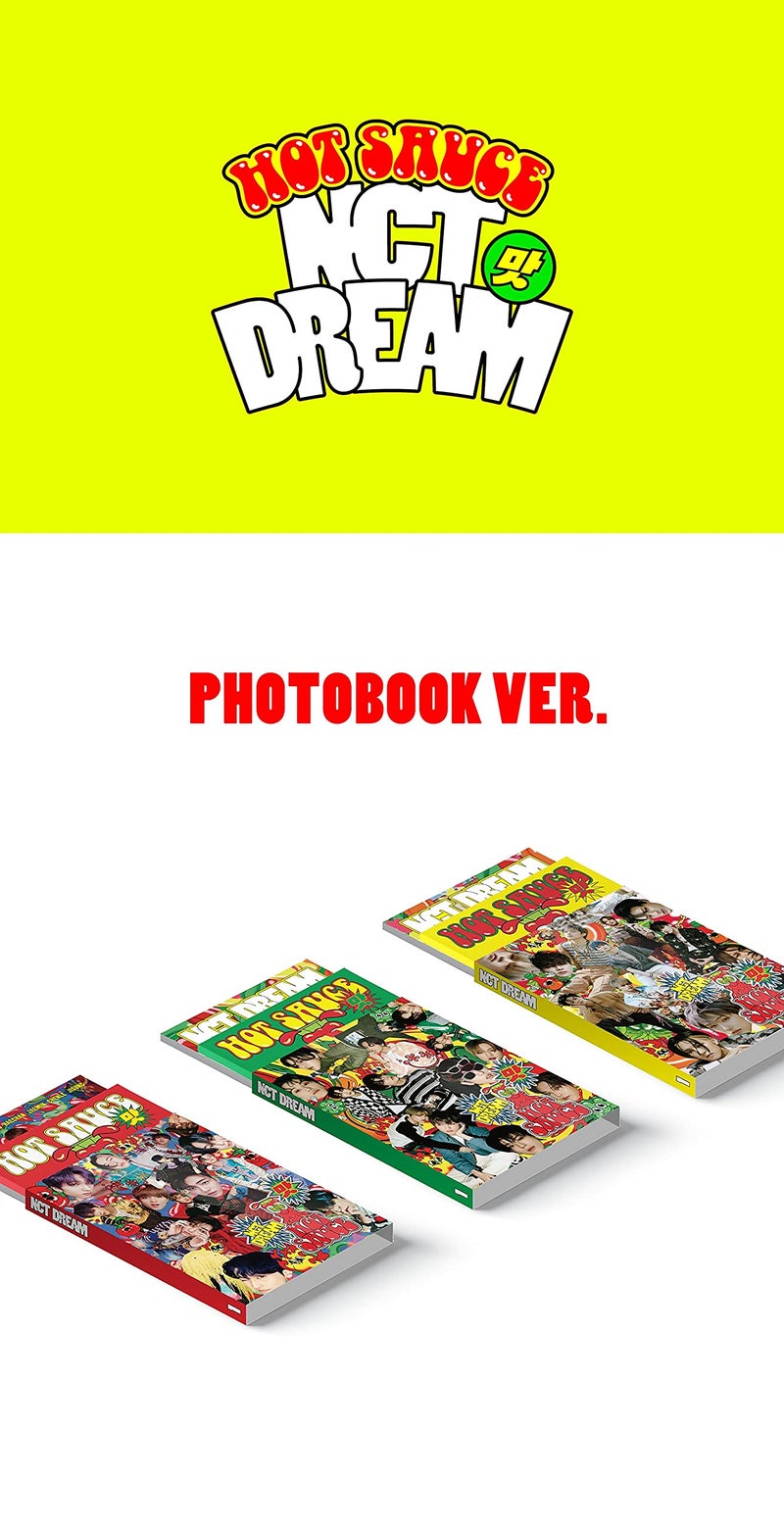 NCT Dream - Hot Sauce [Photobook Chilling ver.] (The 1st Album) [Pre Order] CD+Photobook+Folded Poster+Others with Tracking, Extra Decorative Stickers, Photocards - Image 2