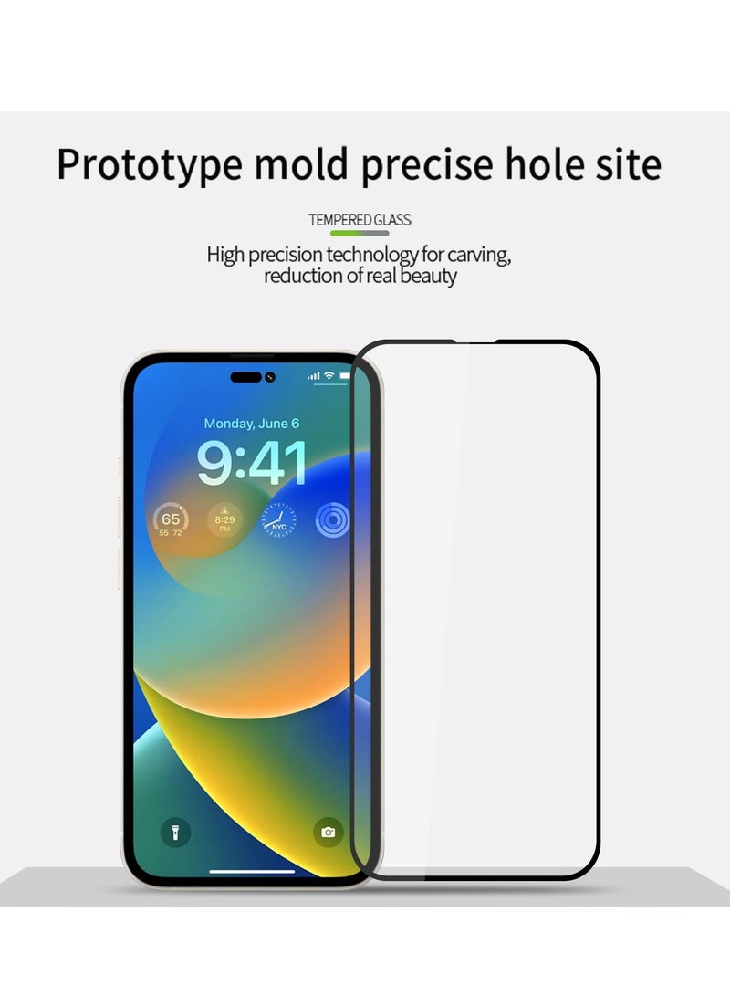 BORTONY iPhone 14/13/13 Pro 9H Hardness Tempered Glass Screen Protector Bubble Free Ultra HD Case Friendly Full Coverage For Apple iPhone 14/13/13 Pro 6.1" - Image 3