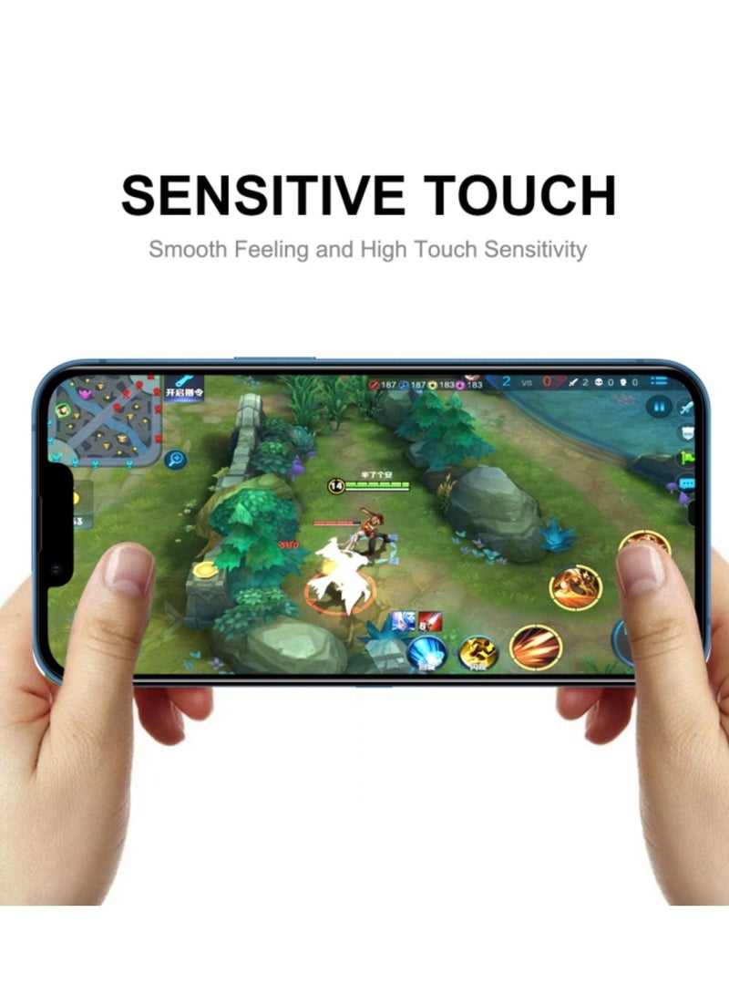 BORTONY iPhone 14/13/13 Pro 9H Hardness Tempered Glass Screen Protector Bubble Free Ultra HD Case Friendly Full Coverage For Apple iPhone 14/13/13 Pro 6.1" - Image 2