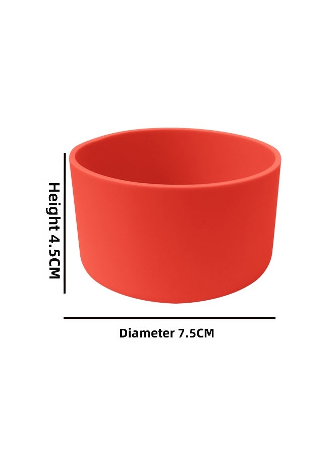 NIBEMINENT Silicone Sleeve Anti-Slip Heat-Resistant for Hydro FlaskRed (7.5cm) Red (7.5cm) 