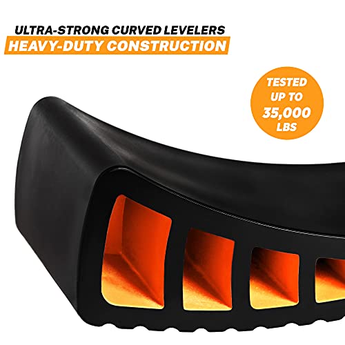 CARMTEK Camper Leveler Kit - Curved RV Levelers with Camper Wheel Chocks for Travel Trailers | Faster Camping Leveling Than RV Leveling Blocks (1 Pack) - Image 3