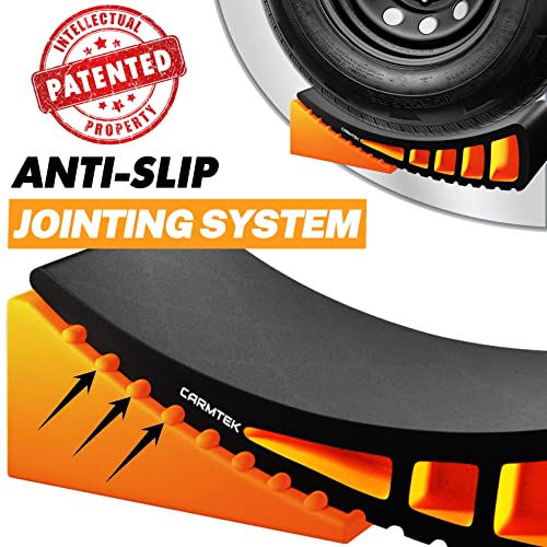 CARMTEK Camper Leveler Kit - Curved RV Levelers with Camper Wheel Chocks for Travel Trailers | Faster Camping Leveling Than RV Leveling Blocks (1 Pack) - Image 2
