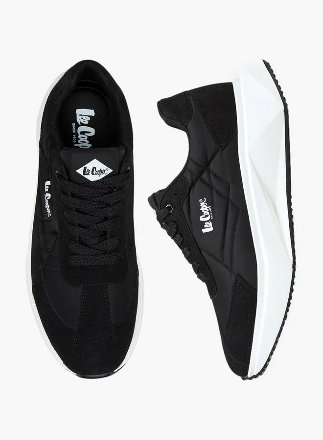 لي كوبر Men's Panelled Lace-Up Sneakers