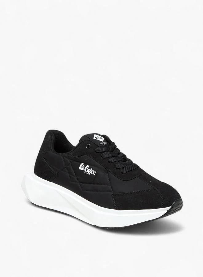 لي كوبر Men's Panelled Lace-Up Sneakers