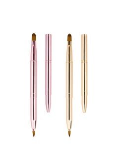 Oasisgalore [2 Pack] Lip Brush for Lipstick, Retractable Lip Brushes, Dual-ended Makeup Brush for Lipstick Lip Gloss, Include Lid  - Image 1