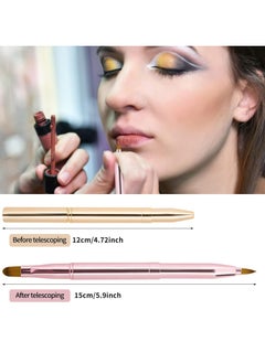 Oasisgalore [2 Pack] Lip Brush for Lipstick, Retractable Lip Brushes, Dual-ended Makeup Brush for Lipstick Lip Gloss, Include Lid  - Image 2